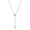 Wholesale Jewelry Stainless Steel Color Stone Virgin Necklace With Geometric Design And Electroplating Treatment