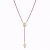 Wholesale Jewelry Stainless Steel Color Stone Virgin Necklace With Geometric Design And Electroplating Treatment