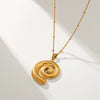 Wholesale Jewelry Stainless Steel Conch Pendant Necklace Women's Geometric Style Electroplated