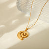 Wholesale Jewelry Stainless Steel Conch Pendant Necklace Women's Geometric Style Electroplated