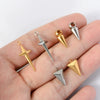Wholesale Jewelry Stainless Steel Conical Cross Star Pendant Earrings Bracelet Electroplated Geometric Accessories
