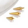Wholesale Jewelry Stainless Steel Conical Pendant Electroplated Simple Earrings Accessories