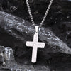Wholesale Jewelry Stainless Steel Crack Cross Pendant Necklace For Men With Electroplating Fashion Style