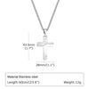 Wholesale Jewelry Stainless Steel Crack Cross Pendant Necklace For Men With Electroplating Fashion Style