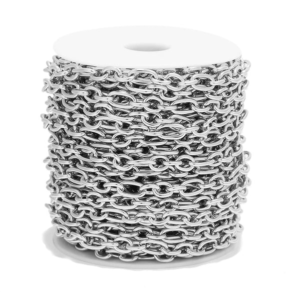 Wholesale Jewelry Stainless Steel Cross Chain With Circle Pattern And Vacuum Plating And Electroplating Process