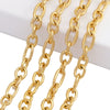 Wholesale Jewelry Stainless Steel Cross Chain With Circle Pattern And Vacuum Plating And Electroplating Process