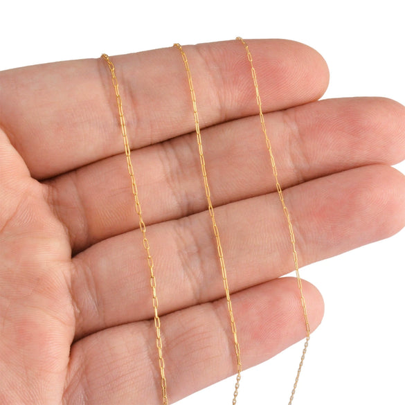 Wholesale Jewelry Stainless Steel Cross Rectangular Ultrafine Chain Diy Bracelet Necklace Material Accessories With Electroplating