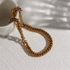 Wholesale Jewelry Stainless Steel Cuban Chain Geometric Elegant Clavicle Necklace For Women