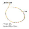 Wholesale Jewelry Stainless Steel Daisy Geometric Necklace With Electroplating