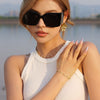 Wholesale Jewelry Stainless Steel Daisy Geometric Necklace With Electroplating