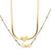 Wholesale Jewelry Stainless Steel Double Layer Butterfly Geometric Women's Foot Decoration
