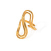 Wholesale Jewelry Stainless Steel Double Sshaped Geometric Opening Ring Electroplating For Women