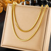 Wholesale Jewelry Stainless Steel Doublelayered Clavicle Chain Snake Bone Chain Punk Style Electroplated Unisex Necklace