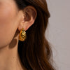 Wholesale Jewelry Stainless Steel Drop Shape Electroplating Women's Earrings