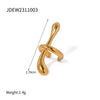 Wholesale Jewelry Stainless Steel Dropshaped Geometric Electroplated Women's Ear Bone Clip Earrings