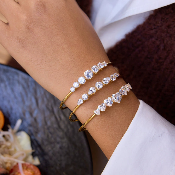 Wholesale Jewelry Stainless Steel Electroplated Bracelet With Zircon