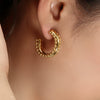Wholesale Jewelry Stainless Steel Electroplated Geometric Bohemian Beads Lace Earrings For Women