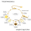 Wholesale Jewelry 316L Stainless Steel Electroplated 18K Gold Chain Style Clavicle Necklace And Bracelet Set For Women