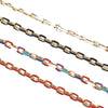 Wholesale Jewelry Stainless Steel Enamel Oil Drop Chain Handmade Bracelet Necklace