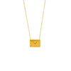 Wholesale Jewelry Stainless Steel Envelope Necklace With Engraving Electroplating Unisex Fashion