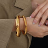 Wholesale Jewelry Stainless Steel Exaggerated Open Design Electroplated Bracelet