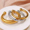 Wholesale Jewelry Stainless Steel Exaggerated Open Design Electroplated Bracelet