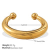 Wholesale Jewelry Stainless Steel Exaggerated Open Design Electroplated Bracelet