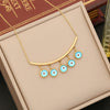 Wholesale Jewelry Stainless Steel Eye Pendant Ochain Necklace With Electroplating And Personality Style