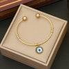 Wholesale Jewelry Stainless Steel Eyes Bracelet With Electroplating Simple And Fashionable Personalized Facial Features Style