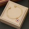 Wholesale Jewelry Stainless Steel Eyes Bracelet With Electroplating Simple And Fashionable Personalized Facial Features Style