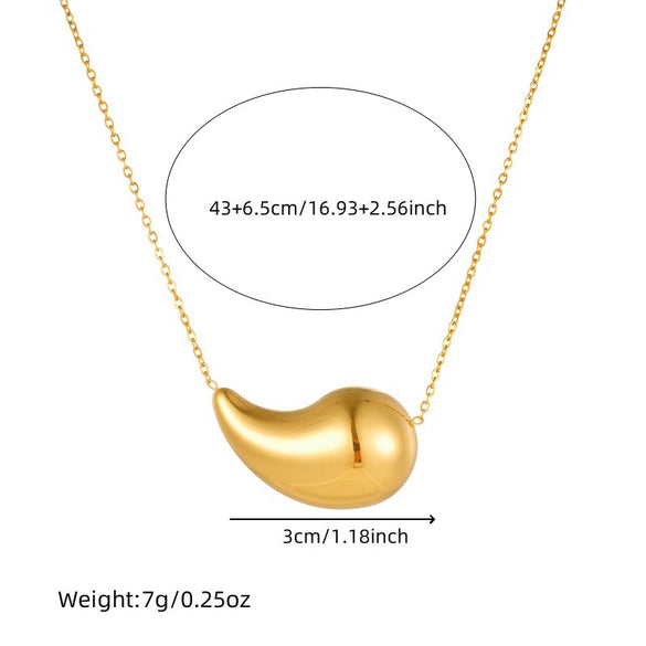 Wholesale Jewelry Stainless Steel Fashion Geometric Hollow Water Drop Electroplated Pendant Accessories Set For Women Earrings Necklaces Bracelets