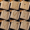 Wholesale Jewelry Stainless Steel Fashion Multi Layer Irregular Clavicle Chain Pendant Necklace With Electroplating Treatment