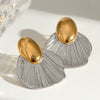 Wholesale Jewelry Stainless Steel Fishtail Animal Zodiac Electroplated Earrings