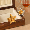Wholesale Jewelry Stainless Steel Fivepointed Star Geometric Style Electroplated Ring