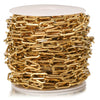 Wholesale Jewelry Stainless Steel Flat Chain With Ellipse Pattern And Electroplating Treatment
