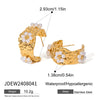 Wholesale Jewelry Stainless Steel Flower Geometric Style Electroplating Women's Necklace Earrings Bracelet