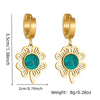 Wholesale Jewelry Stainless Steel Fourleaf Clover Tree Of Life Round Pendant Earrings Necklace Set Electroplated For Women