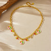 Wholesale Jewelry Stainless Steel Fruit Pattern Pendant Necklace With O Word Chain And Electroplating