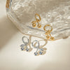 Wholesale Jewelry Stainless Steel Fruit Style Cherry Pendant Earrings With Electroplating