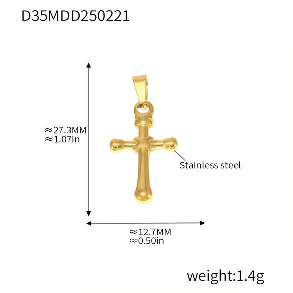 Wholesale Jewelry Stainless Steel Geometric And Flower And Heart Shape Pendant 18K Gold Plated