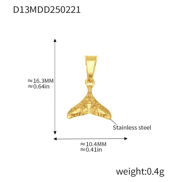 Wholesale Jewelry Stainless Steel Geometric And Flower And Heart Shape Pendant 18K Gold Plated