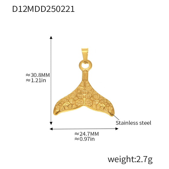 Wholesale Jewelry Stainless Steel Geometric And Flower And Heart Shape Pendant 18K Gold Plated