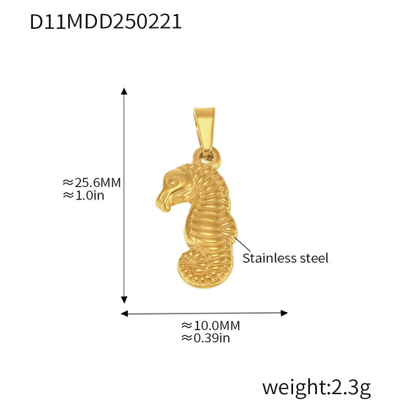 Wholesale Jewelry Stainless Steel Geometric And Flower And Heart Shape Pendant 18K Gold Plated