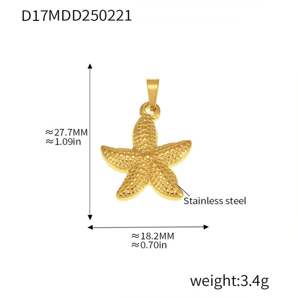 Wholesale Jewelry Stainless Steel Geometric And Flower And Heart Shape Pendant 18K Gold Plated