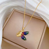 Wholesale Jewelry Stainless Steel Geometric Bee Zircon Pendant Necklace Unisex