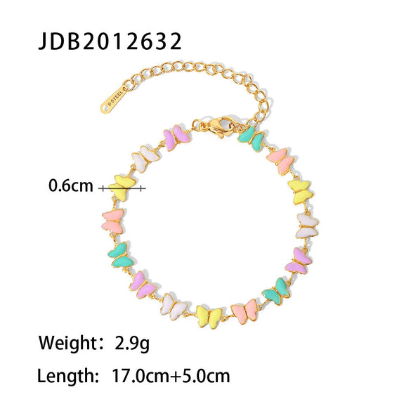 Wholesale Jewelry Stainless Steel Geometric Butterfly Pendant Necklace With Electroplating