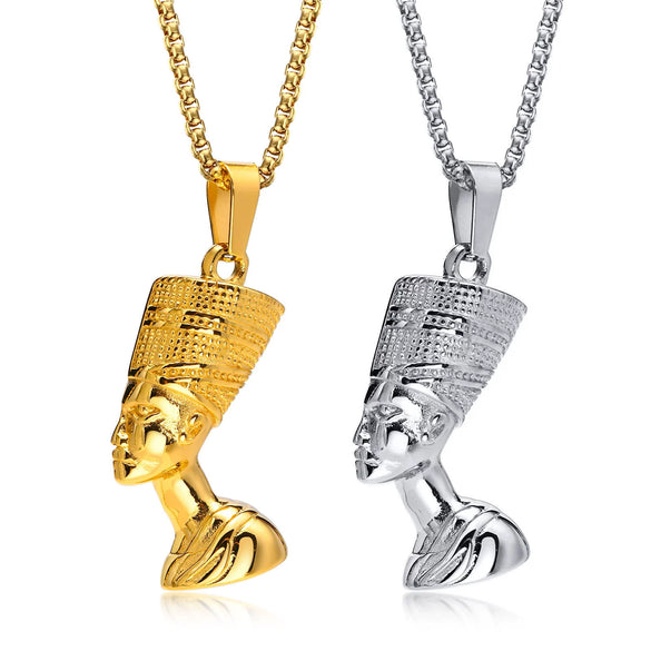 Wholesale Jewelry Stainless Steel Geometric Cartoon Pendant Necklace With Electroplating