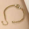 Wholesale Jewelry Stainless Steel Geometric Chain Bracelet For Women Electroplated Hip Hop Fashion