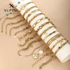 Wholesale Jewelry Stainless Steel Geometric Chain Bracelet For Women Electroplated Hip Hop Fashion