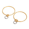 Wholesale Jewelry Stainless Steel Geometric Circle Earrings Electroplated For Women